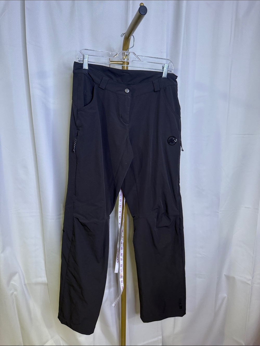 Mammut Women’s Hiking Pant 10 Black Outdoor Track Pants with Zip Pockets Runbold